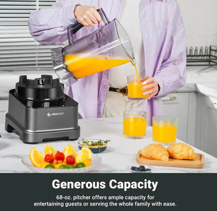 AMZCHEF 8 in 1 Professional Blenders with LED Panel Touch Control