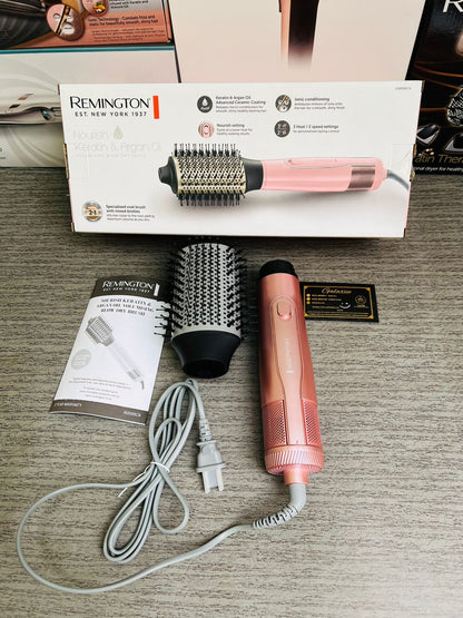 Remington 2 in 1 Nourish Keratin & Argan Oil Volumising Blow Dry Brush