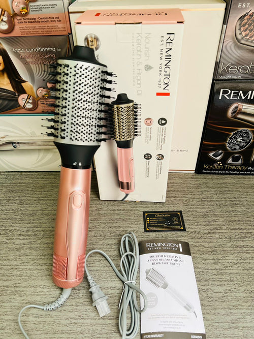 Remington 2 in 1 Nourish Keratin & Argan Oil Volumising Blow Dry Brush