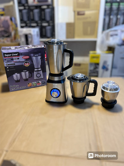 Super Crest Stanless Steel 3in1 Blender & chooper set