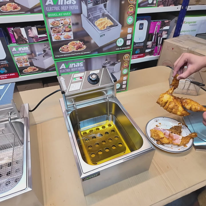 Avinas 6.8L Electric Deep Fryer - Lot Imported