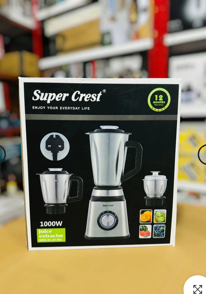 Super Crest Stanless Steel 3in1 Blender & chooper set
