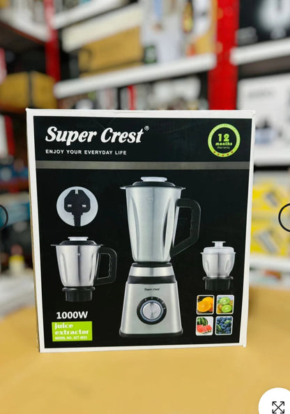 Super Crest Stanless Steel 3in1 Blender & chooper set